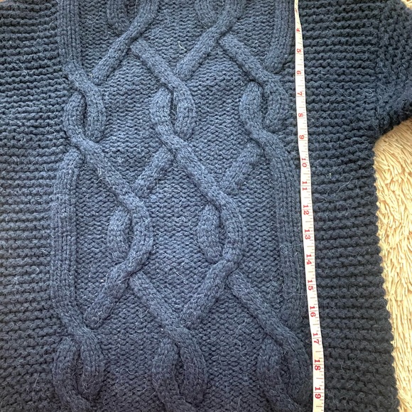 GAP mock navy cable knit sweater - Picture 7 of 8